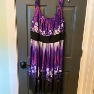 Dress Barn Purple and Black Women's Dress
